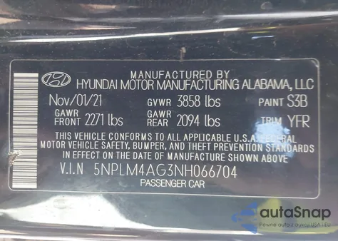 2022 Hyundai Elantra Sel from USA, damaged, VIN 5NPLM4AG3NH066704